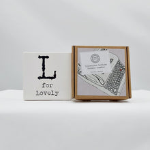 Load image into Gallery viewer, Alphabet ceramic coaster
