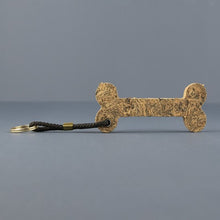 Load image into Gallery viewer, Cork bone keyring - ice grey
