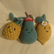 Load image into Gallery viewer, Knitted fruit rattles
