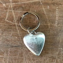 Load image into Gallery viewer, Heart shaped pewter key ring
