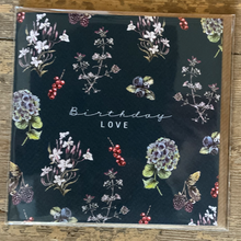 Load image into Gallery viewer, Birthday love botanical card
