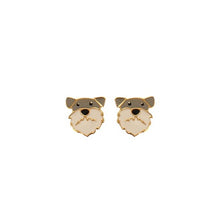 Load image into Gallery viewer, Schnauzer enamel earrings
