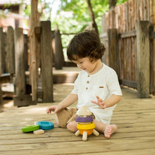 Load image into Gallery viewer, Stacking rocket wooden toy

