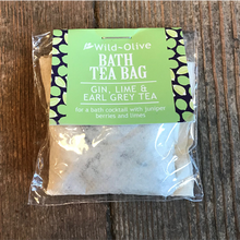 Load image into Gallery viewer, Bath tea bag - gin, lime &amp; earl grey tea
